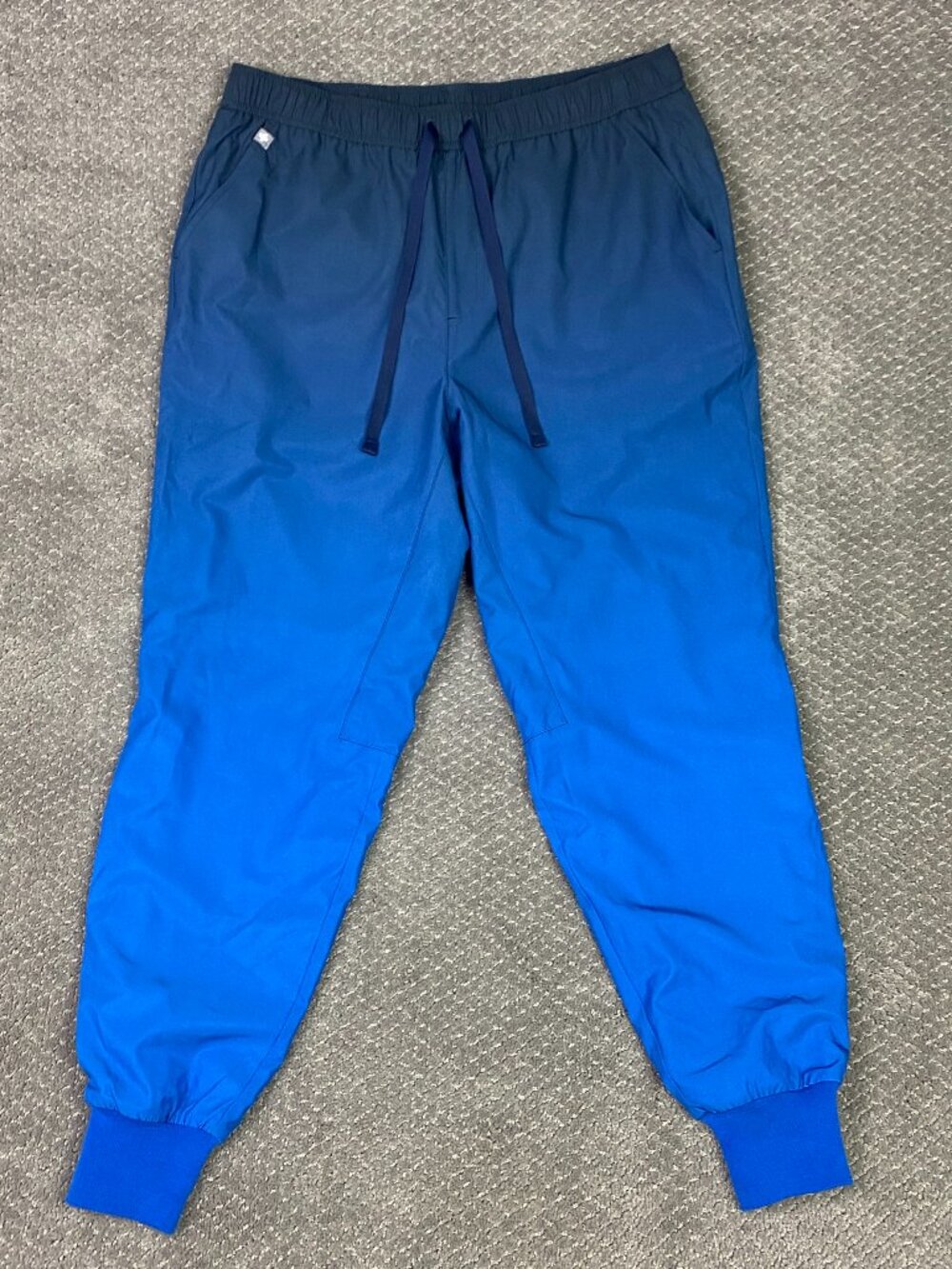 Figs Ombre FreeX Tansen Lined Joggers Scrub Pants Mens M/S Medium Short Blue